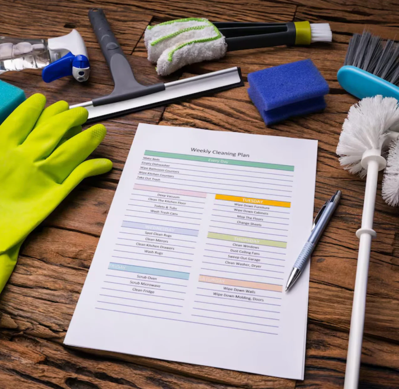scheduled cleaning services